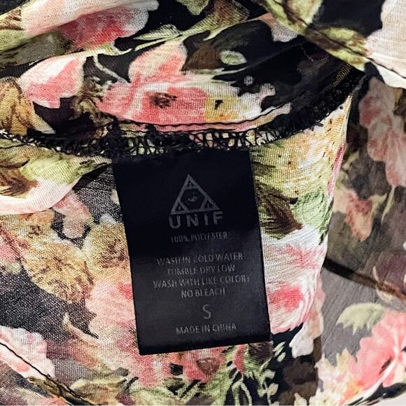 UNIF | Floral Maxi Kimono Light Cardigan Chiffon Tank - Picture 8 of 8